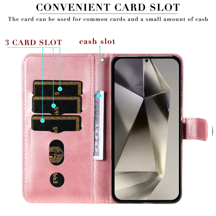 Fashion Calf Texture Zipper Leather Phone Case, For Galaxy S25 Ultra 5G, For Galaxy S24 FE 5G