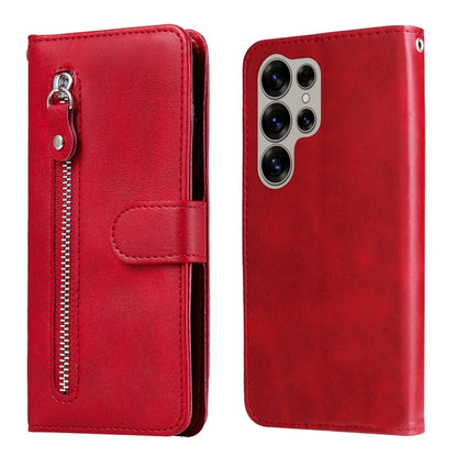 Fashion Calf Texture Zipper Leather Phone Case, For Galaxy S25 Ultra 5G, For Galaxy S24 FE 5G