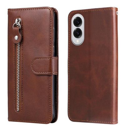 Fashion Calf Texture Zipper Leather Phone Case, For Samsung Galaxy S25 Edge 5G, For Samsung Galaxy S25 5G, For Samsung Galaxy S25+ 5G, For Samsung Galaxy S25 Ultra 5G
