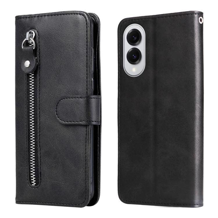 Fashion Calf Texture Zipper Leather Phone Case, For Galaxy S26 5G, For Galaxy S25 Edge 5G, For Galaxy S25 5G, For Galaxy S25+ 5G