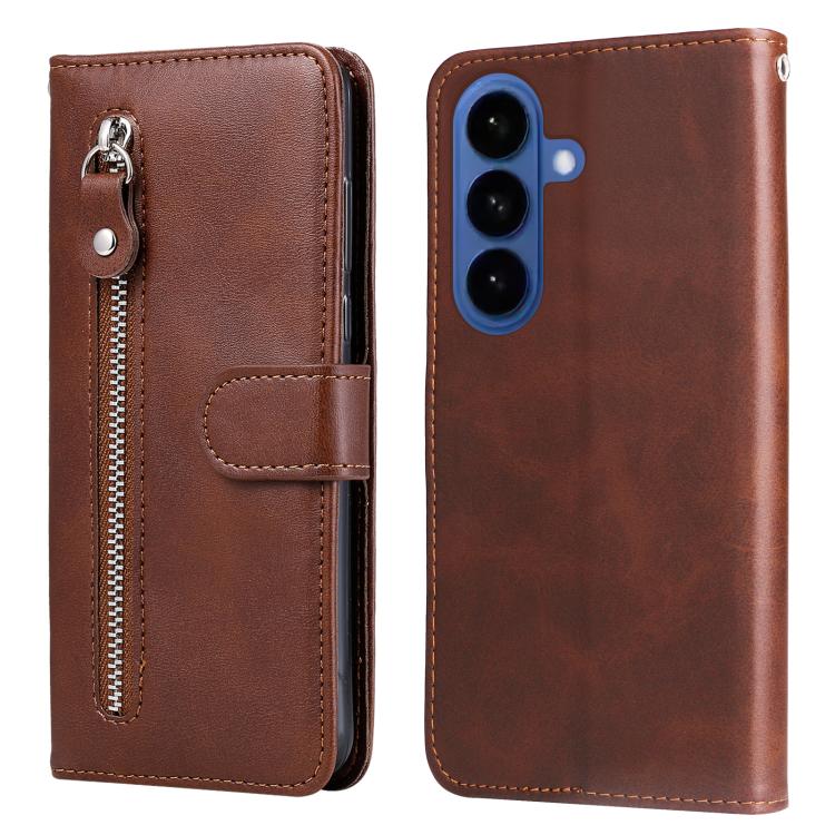 Fashion Calf Texture Zipper Leather Phone Case, For Galaxy S26 5G, For Galaxy S25 Edge 5G, For Galaxy S25 5G, For Galaxy S25+ 5G