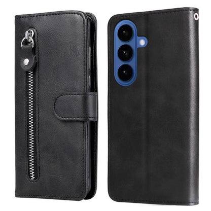 Fashion Calf Texture Zipper Leather Phone Case, For Galaxy S26 5G, For Galaxy S25 Edge 5G, For Galaxy S25 5G, For Galaxy S25+ 5G