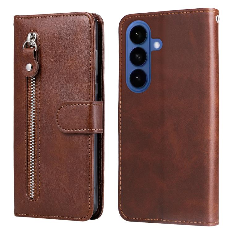 Fashion Calf Texture Zipper Leather Phone Case, For Galaxy S26 FE 5G, For Galaxy S26+ 5G, For Galaxy S26 Edge 5G, For Galaxy S26 Ultra 5G