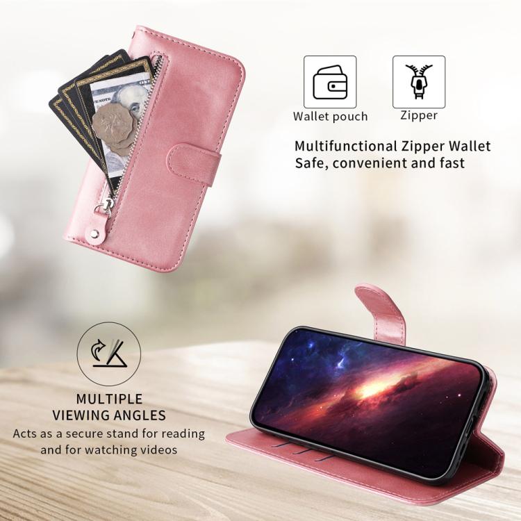 Fashion Calf Texture Zipper Leather Phone Case, For Galaxy S26 FE 5G, For Galaxy S26+ 5G, For Galaxy S26 Edge 5G, For Galaxy S26 Ultra 5G