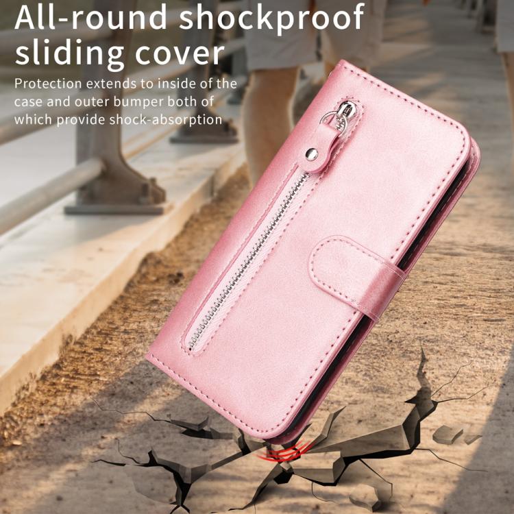 Fashion Calf Texture Zipper Leather Phone Case, For Galaxy S26 FE 5G, For Galaxy S26+ 5G, For Galaxy S26 Edge 5G, For Galaxy S26 Ultra 5G
