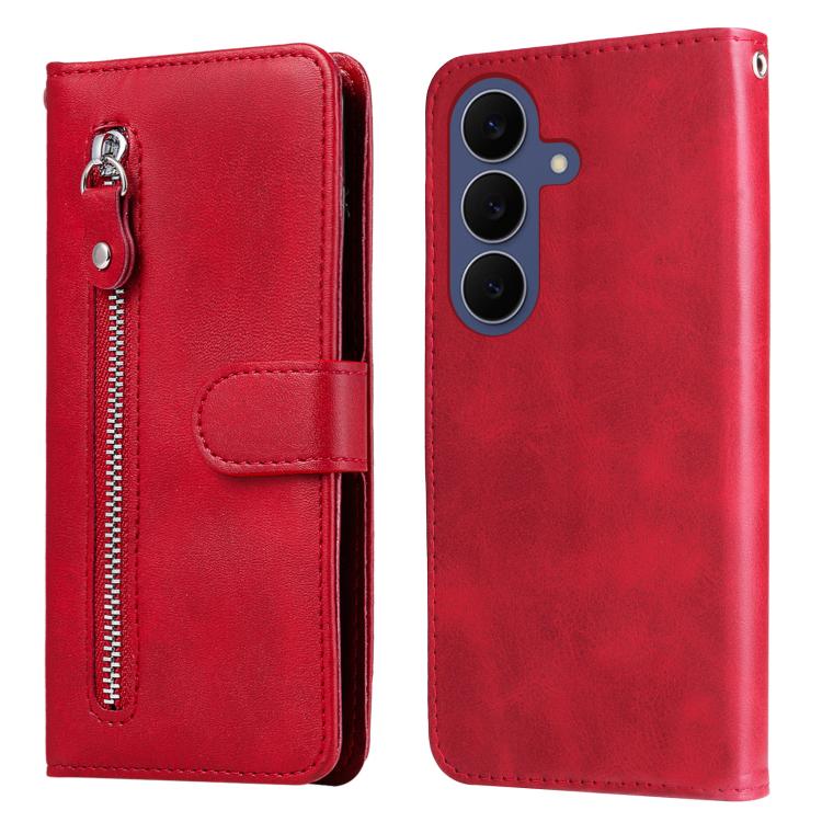 Fashion Calf Texture Zipper Leather Phone Case, For Galaxy S26 FE 5G, For Galaxy S26+ 5G, For Galaxy S26 Edge 5G, For Galaxy S26 Ultra 5G