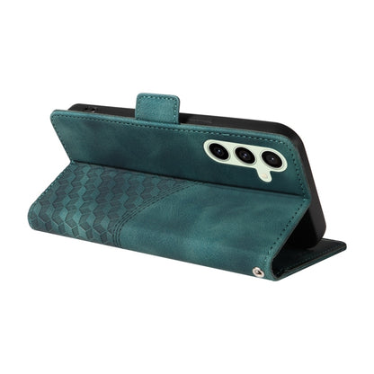 Embossed Rhombus Starry Leather Phone Case, For Samsung Galaxy S24 FE 5G