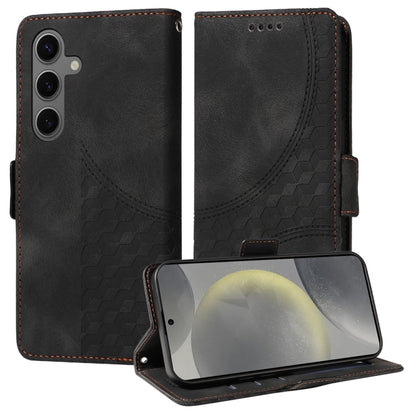 Embossed Rhombus Starry Leather Phone Case, For Samsung Galaxy S25 Edge 5G, For Samsung Galaxy S25 5G, For Samsung Galaxy S25+ 5G, For Samsung Galaxy S25 Ultra 5G