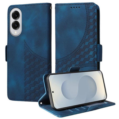 Embossed Rhombus Starry Leather Phone Case, For Samsung Galaxy S25 Edge 5G, For Samsung Galaxy S25 5G, For Samsung Galaxy S25+ 5G, For Samsung Galaxy S25 Ultra 5G