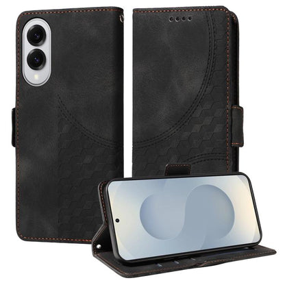 Embossed Rhombus Starry Leather Phone Case, For Samsung Galaxy S25 Edge 5G, For Samsung Galaxy S25 5G, For Samsung Galaxy S25+ 5G, For Samsung Galaxy S25 Ultra 5G