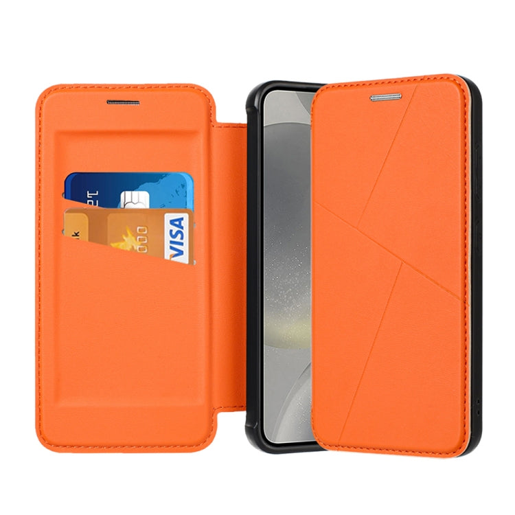 Magnetic Armor Series RFID Card Slots Leather Phone Case, For Samsung Galaxy S24+ 5G, For Samsung Galaxy S24 5G