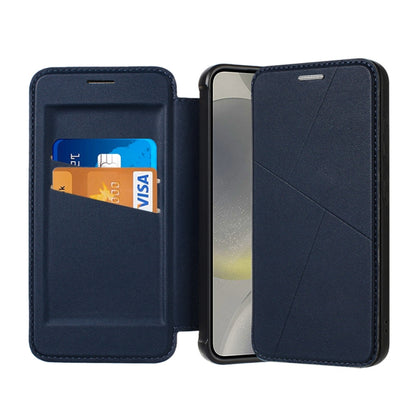 Magnetic Armor Series RFID Card Slots Leather Phone Case, For Samsung Galaxy S25 5G, For Samsung Galaxy S25+ 5G, For Samsung Galaxy S25 Ultra 5G, For Samsung Galaxy S24 Ultra 5G, For Samsung Galaxy S24+ 5G, For Samsung Galaxy S24 5G