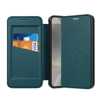 Magnetic Armor Series RFID Card Slots Leather Phone Case, For Samsung Galaxy S25 5G, For Samsung Galaxy S25+ 5G, For Samsung Galaxy S25 Ultra 5G, For Samsung Galaxy S24 Ultra 5G, For Samsung Galaxy S24+ 5G, For Samsung Galaxy S24 5G