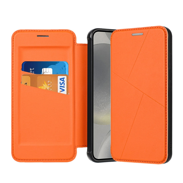 Magnetic Armor Series RFID Card Slots Leather Phone Case, For Samsung Galaxy S24+ 5G, For Samsung Galaxy S24 5G
