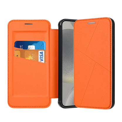 Magnetic Armor Series RFID Card Slots Leather Phone Case, For Samsung Galaxy S24+ 5G, For Samsung Galaxy S24 5G