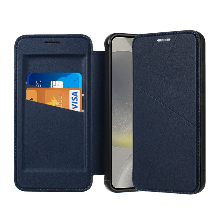 Magnetic Armor Series RFID Card Slots Leather Phone Case, For Samsung Galaxy S25 5G, For Samsung Galaxy S25+ 5G, For Samsung Galaxy S25 Ultra 5G, For Samsung Galaxy S24 Ultra 5G, For Samsung Galaxy S24+ 5G, For Samsung Galaxy S24 5G