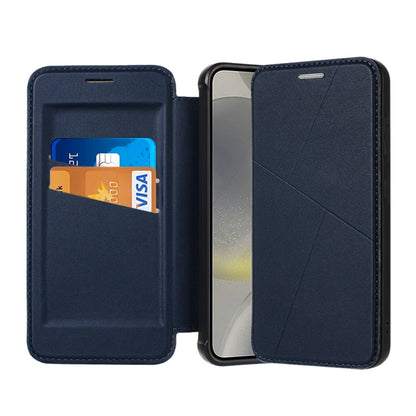 Magnetic Armor Series RFID Card Slots Leather Phone Case, For Samsung Galaxy S25 5G, For Samsung Galaxy S25+ 5G, For Samsung Galaxy S25 Ultra 5G, For Samsung Galaxy S24 Ultra 5G, For Samsung Galaxy S24+ 5G, For Samsung Galaxy S24 5G