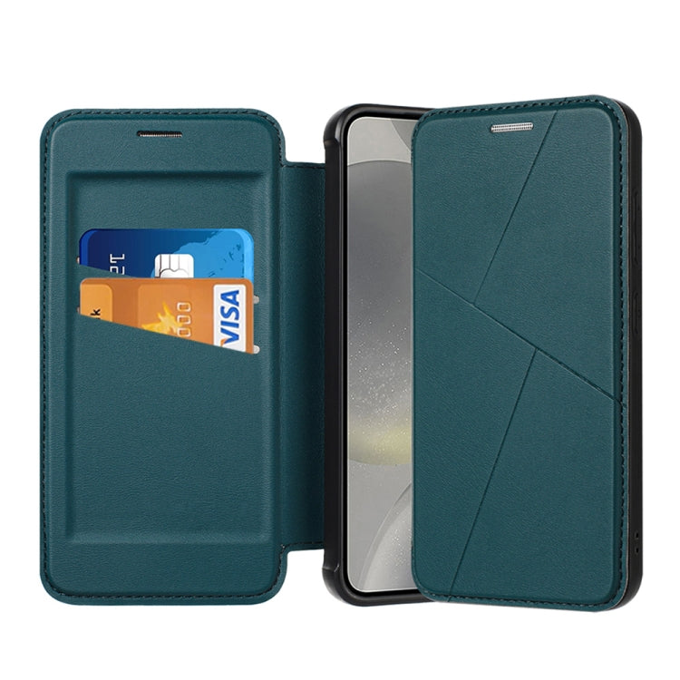 Magnetic Armor Series RFID Card Slots Leather Phone Case, For Samsung Galaxy S25 5G, For Samsung Galaxy S25+ 5G, For Samsung Galaxy S25 Ultra 5G, For Samsung Galaxy S24 Ultra 5G, For Samsung Galaxy S24+ 5G, For Samsung Galaxy S24 5G
