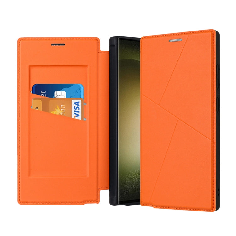 Magnetic Armor Series RFID Card Slots Leather Phone Case, For Samsung Galaxy S25 5G, For Samsung Galaxy S25+ 5G, For Samsung Galaxy S25 Ultra 5G, For Samsung Galaxy S24 Ultra 5G