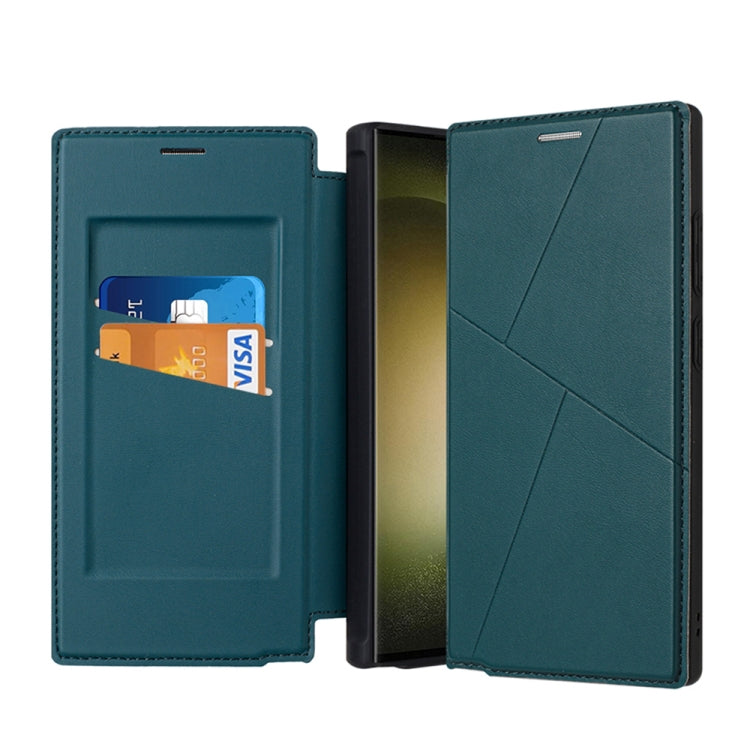 Magnetic Armor Series RFID Card Slots Leather Phone Case, For Samsung Galaxy S25 5G, For Samsung Galaxy S25+ 5G, For Samsung Galaxy S25 Ultra 5G, For Samsung Galaxy S24 Ultra 5G