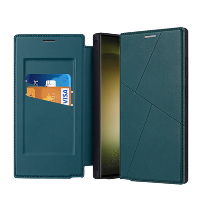 Magnetic Armor Series RFID Card Slots Leather Phone Case, For Samsung Galaxy S25 5G, For Samsung Galaxy S25+ 5G, For Samsung Galaxy S25 Ultra 5G, For Samsung Galaxy S24 Ultra 5G