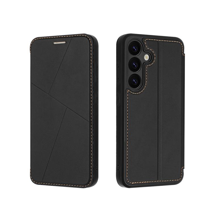 Magnetic Armor Series RFID Card Slots Leather Phone Case, For Samsung Galaxy S25 5G, For Samsung Galaxy S25+ 5G, For Samsung Galaxy S25 Ultra 5G, For Samsung Galaxy S24 Ultra 5G, For Samsung Galaxy S24+ 5G, For Samsung Galaxy S24 5G
