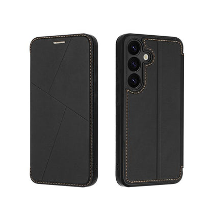 Magnetic Armor Series RFID Card Slots Leather Phone Case, For Samsung Galaxy S25 5G, For Samsung Galaxy S25+ 5G, For Samsung Galaxy S25 Ultra 5G, For Samsung Galaxy S24 Ultra 5G, For Samsung Galaxy S24+ 5G, For Samsung Galaxy S24 5G