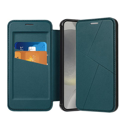 Magnetic Armor Series RFID Card Slots Leather Phone Case, For Samsung Galaxy S25 5G, For Samsung Galaxy S25+ 5G, For Samsung Galaxy S25 Ultra 5G, For Samsung Galaxy S24 Ultra 5G, For Samsung Galaxy S24+ 5G, For Samsung Galaxy S24 5G