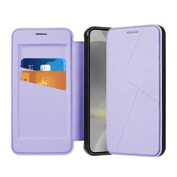Magnetic Armor Series RFID Card Slots Leather Phone Case, For Samsung Galaxy S25 5G, For Samsung Galaxy S25+ 5G, For Samsung Galaxy S25 Ultra 5G, For Samsung Galaxy S24 Ultra 5G