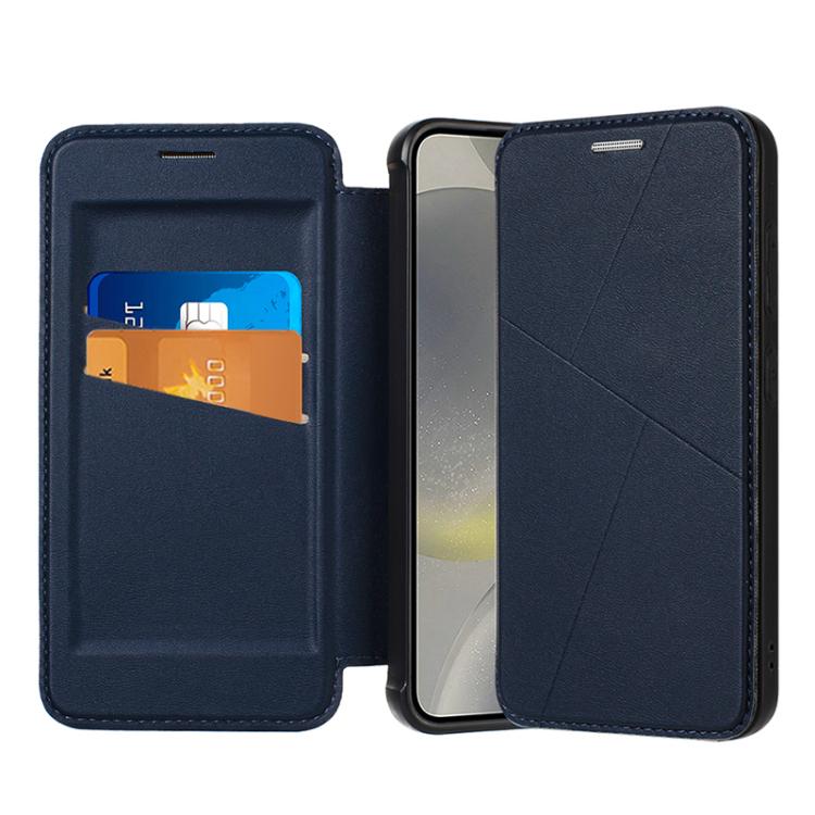 Magnetic Armor Series RFID Card Slots Leather Phone Case, For Samsung Galaxy S25 5G, For Samsung Galaxy S25+ 5G, For Samsung Galaxy S25 Ultra 5G, For Samsung Galaxy S24 Ultra 5G