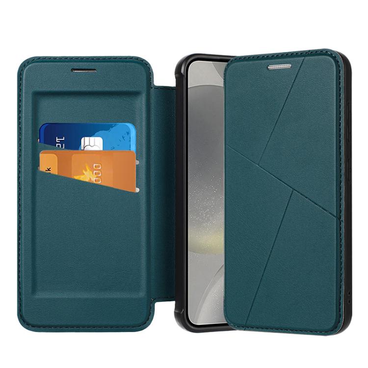 Magnetic Armor Series RFID Card Slots Leather Phone Case, For Samsung Galaxy S25 5G, For Samsung Galaxy S25+ 5G, For Samsung Galaxy S25 Ultra 5G, For Samsung Galaxy S24 Ultra 5G, For Samsung Galaxy S24+ 5G, For Samsung Galaxy S24 5G
