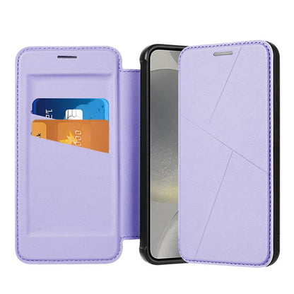 Magnetic Armor Series RFID Card Slots Leather Phone Case, For Samsung Galaxy S25 5G, For Samsung Galaxy S25+ 5G, For Samsung Galaxy S25 Ultra 5G, For Samsung Galaxy S24 Ultra 5G, For Samsung Galaxy S24+ 5G, For Samsung Galaxy S24 5G