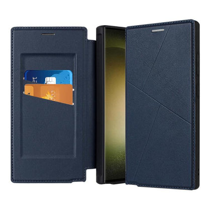 Magnetic Armor Series RFID Card Slots Leather Phone Case, For Samsung Galaxy S25 5G, For Samsung Galaxy S25+ 5G, For Samsung Galaxy S25 Ultra 5G, For Samsung Galaxy S24 Ultra 5G, For Samsung Galaxy S24+ 5G, For Samsung Galaxy S24 5G