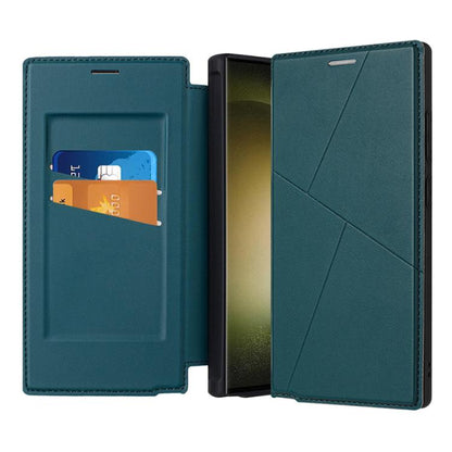 Magnetic Armor Series RFID Card Slots Leather Phone Case, For Samsung Galaxy S25 5G, For Samsung Galaxy S25+ 5G, For Samsung Galaxy S25 Ultra 5G, For Samsung Galaxy S24 Ultra 5G, For Samsung Galaxy S24+ 5G, For Samsung Galaxy S24 5G