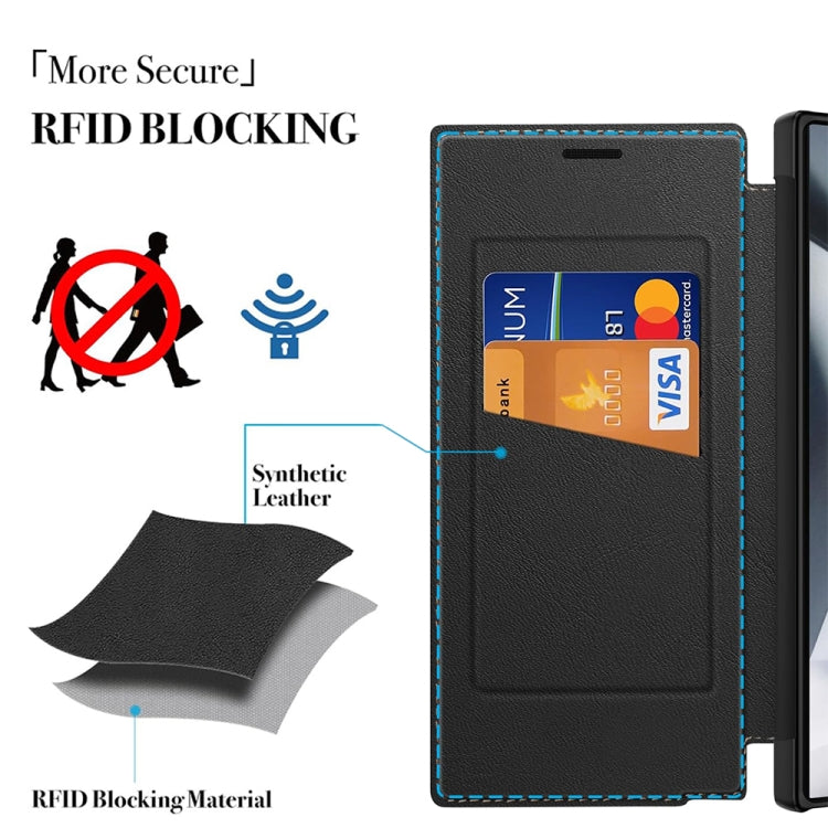 Magnetic Armor Series RFID Card Slots Leather Phone Case, For Samsung Galaxy S24+ 5G, For Samsung Galaxy S24 5G