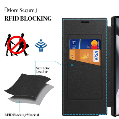 Magnetic Armor Series RFID Card Slots Leather Phone Case, For Samsung Galaxy S24+ 5G, For Samsung Galaxy S24 5G