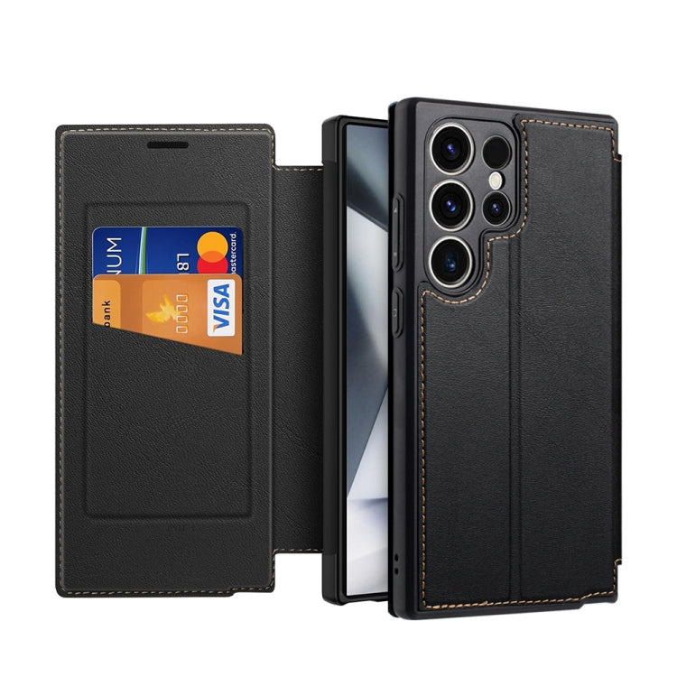 Magnetic Armor Series RFID Card Slots Leather Phone Case, For Samsung Galaxy S24+ 5G, For Samsung Galaxy S24 5G