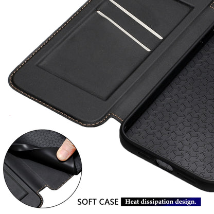 Magnetic Armor Series RFID Card Slots Leather Phone Case, For Samsung Galaxy S25 5G, For Samsung Galaxy S25+ 5G, For Samsung Galaxy S25 Ultra 5G, For Samsung Galaxy S24 Ultra 5G