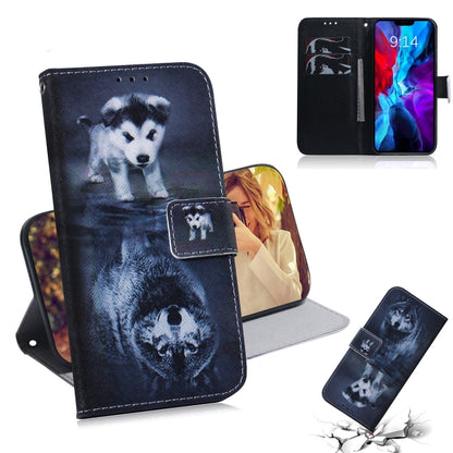 Coloured Drawing Horizontal Flip Leather Case, with Holder & Card Slots & Wallet, For iPhone 12 mini, For iPhone 12 / 12 Pro