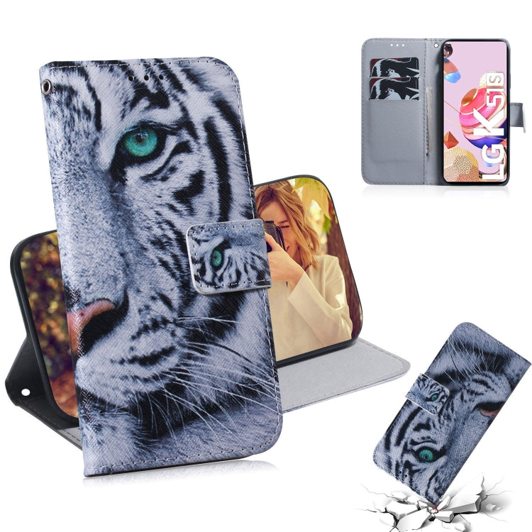Coloured Drawing Horizontal Flip Leather Case, with Holder & Card Slots & Wallet, For LG K51S, For LG K61