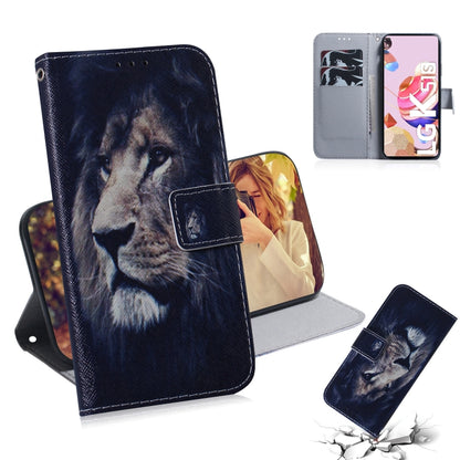 Coloured Drawing Horizontal Flip Leather Case, with Holder & Card Slots & Wallet, For LG K51S, For LG K61