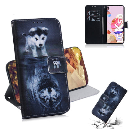 Coloured Drawing Horizontal Flip Leather Case, with Holder & Card Slots & Wallet, For LG K51S, For LG K61