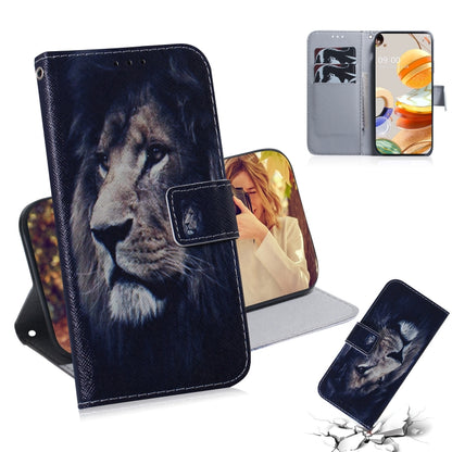 Coloured Drawing Horizontal Flip Leather Case, with Holder & Card Slots & Wallet, For LG K51S, For LG K61