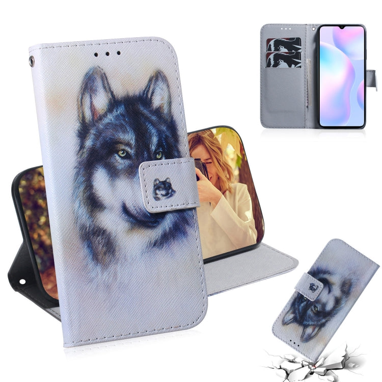 Coloured Drawing Horizontal Flip Leather Case, with Holder & Card Slots & Wallet, For Xiaomi Redmi 9A, For Xiaomi Redmi 9C