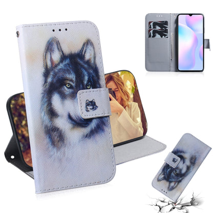Coloured Drawing Horizontal Flip Leather Case, with Holder & Card Slots & Wallet, For Xiaomi Redmi 9A, For Xiaomi Redmi 9C