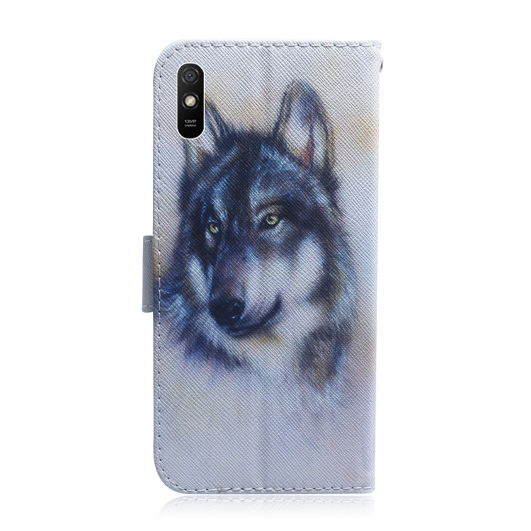Coloured Drawing Horizontal Flip Leather Case, with Holder & Card Slots & Wallet, For Xiaomi Redmi 9A, For Xiaomi Redmi 9C