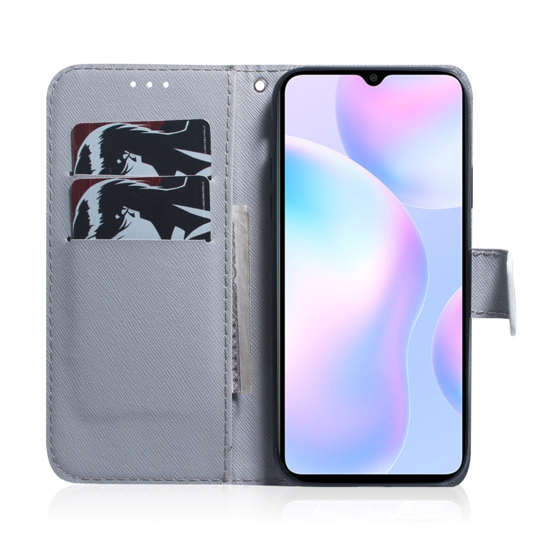 Coloured Drawing Horizontal Flip Leather Case, with Holder & Card Slots & Wallet, For Xiaomi Redmi 9A, For Xiaomi Redmi 9C