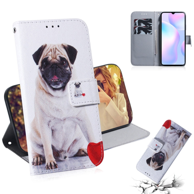 Coloured Drawing Horizontal Flip Leather Case, with Holder & Card Slots & Wallet, For Xiaomi Redmi 9A, For Xiaomi Redmi 9C