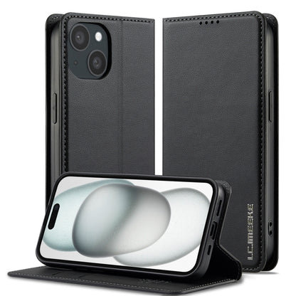 LC.IMEEKE L1 Series Frosted Fine Texture PU Phone Case, For iPhone 16, For iPhone 15, For iPhone 14 / 13, For iPhone 14 Pro