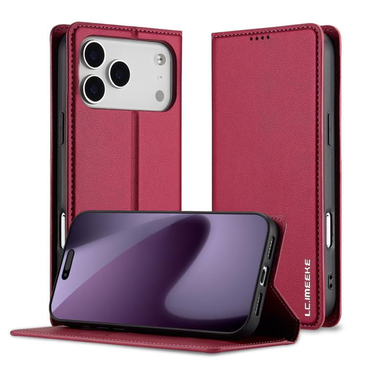 LC.IMEEKE L1 Series Frosted Fine Texture PU Phone Case, For iPhone 18 Pro / 17 Pro, For iPhone 18 Pro Max / 17 Pro Max, For iPhone 16e / 17e, For iPhone 17
